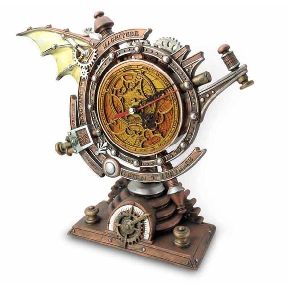 DISCONTINUED!! Alchemy Gothic Stormgrave Chronometer Steampunk Gold Silver V15 - Picture 1 of 4